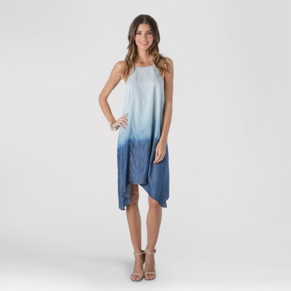 S & P Chambray Dip Dye Sharkbite Hem dress